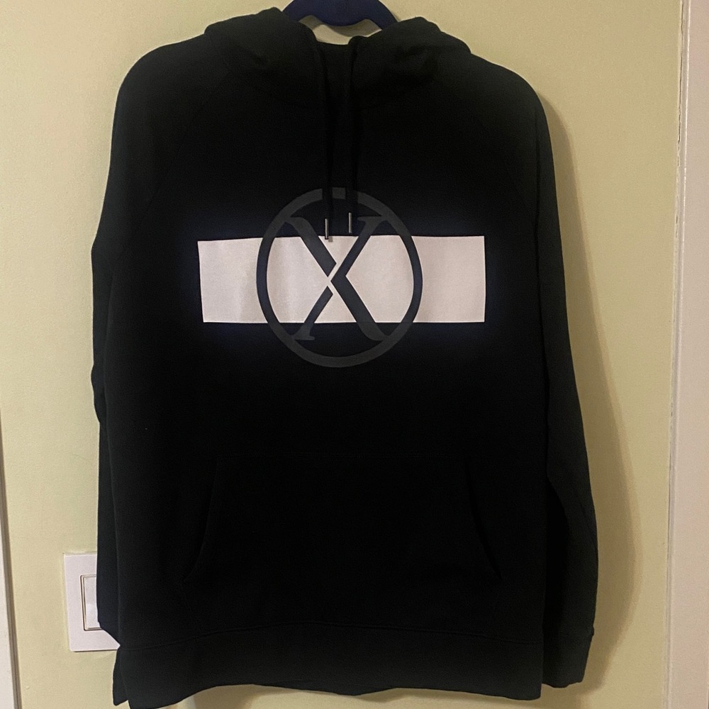 Express Black Hoodie with White Graphic